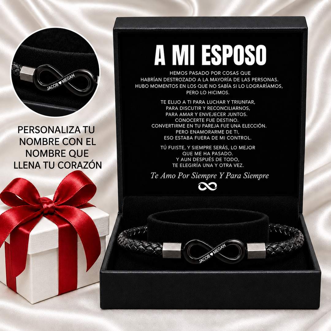 PERSONALIZA TU PULSERA "PARA MI ESPOSO" -  PULSERA INFINITO.