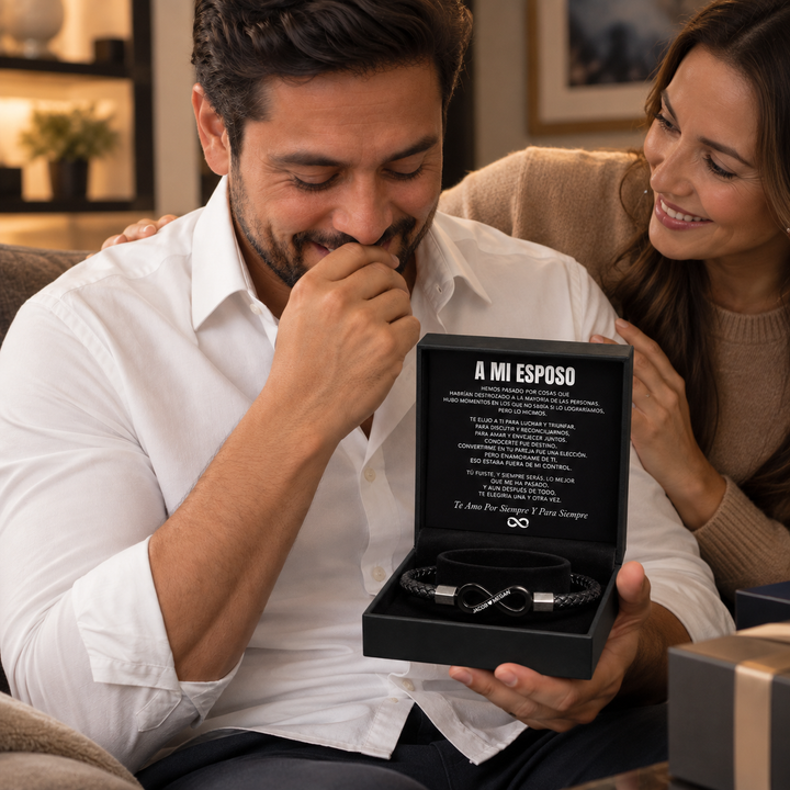 "Para Mi Esposo" - Pulsera Infinita Personalizada.