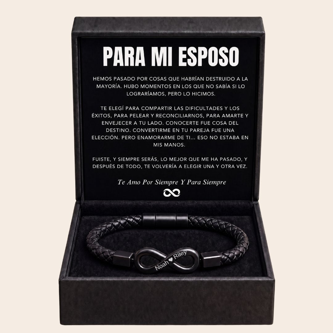 "Para Mi Hombre" - Pulsera Infinita Personalizada