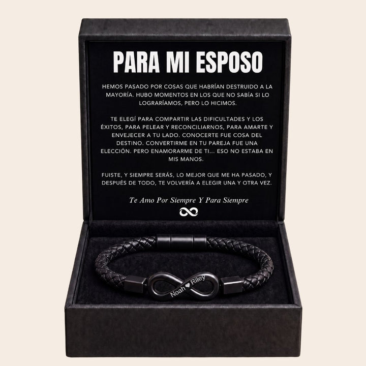 "Para Mi Hombre" - Pulsera Infinita Personalizada
