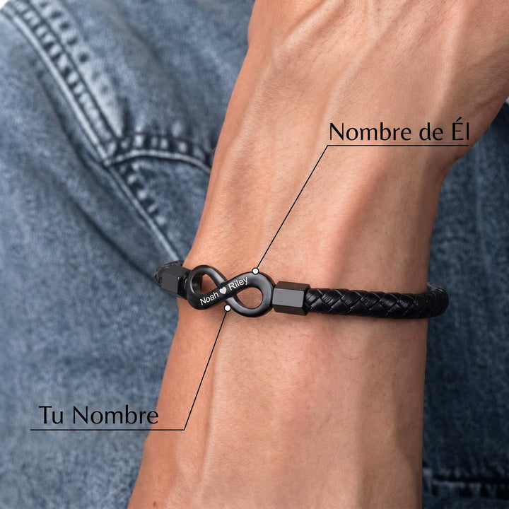 "Para Mi Hombre" - Pulsera Infinita Personalizada