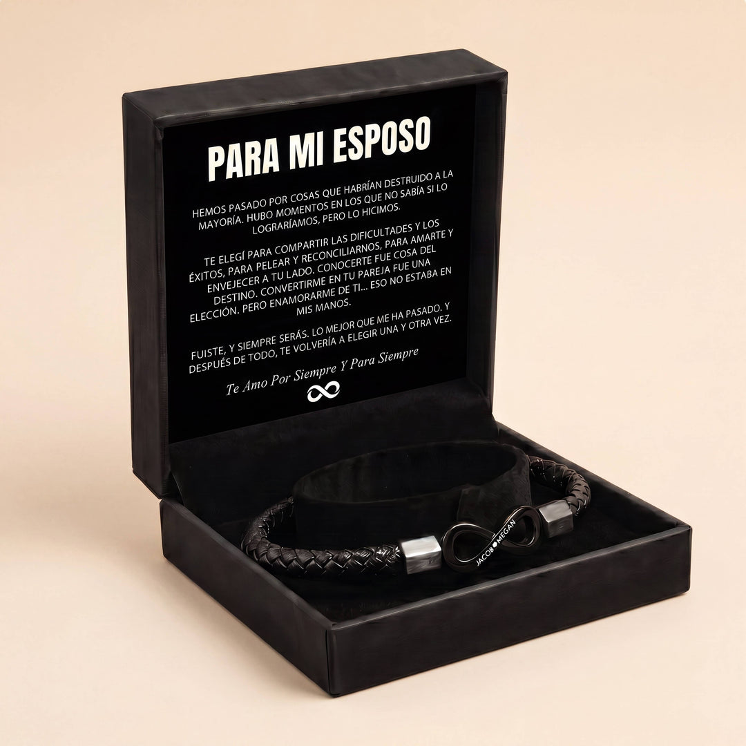 "Para Mi Hombre" - Pulsera Infinita Personalizada