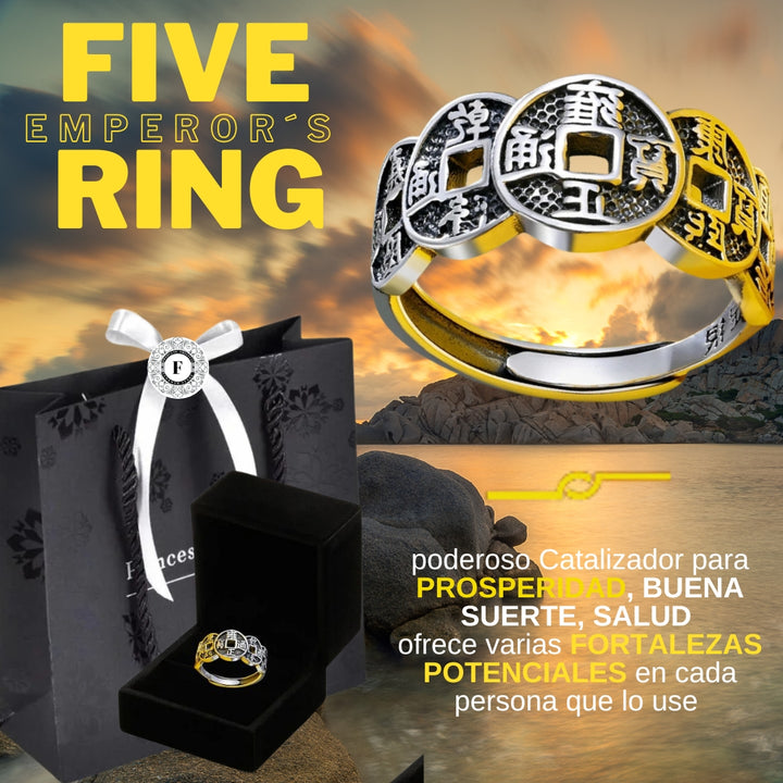 ANILLO DE LOS CINCO EMPERADORES™ - RIQUEZA Y PROSPERIDAD
